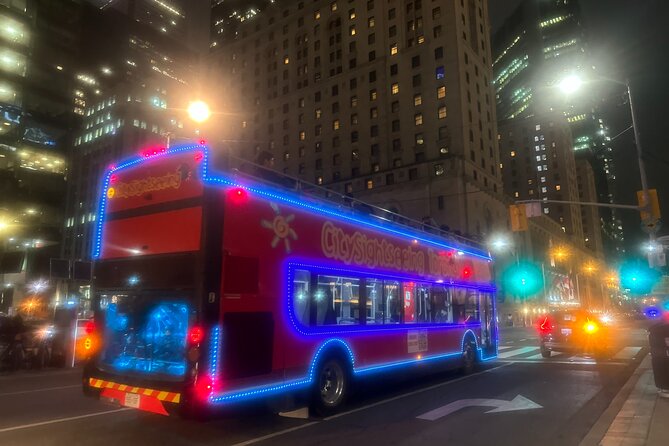 City Sightseeing Toronto Guided Night Bus Tour - Yonge-Dundas Square to Eaton Centre: the lights kick off