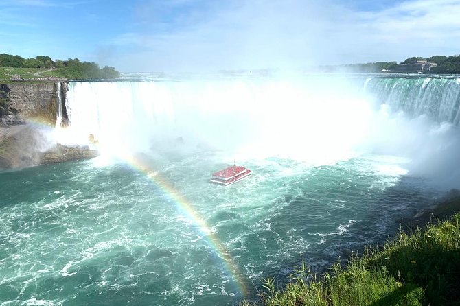 Niagara Falls Canada Day + Night Small Group Tour w/Falls Dinner - Mercedes van pickup in downtown Niagara Falls (and a calm, organized flow)