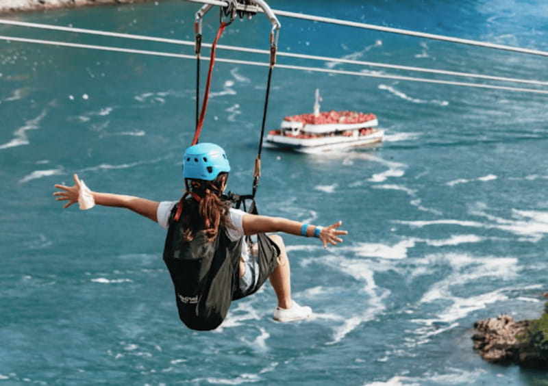 Niagara Falls, Canada: Early Bird Zip Line to The Falls - Gear up: helmet, comfort harness, and the safety flow