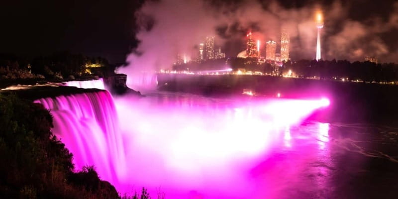 Niagara Falls: Guided Night Tour w/ Dinner & Hotel Transfer - How the 2 hours run: pickup, dinner, falls, and back to your hotel